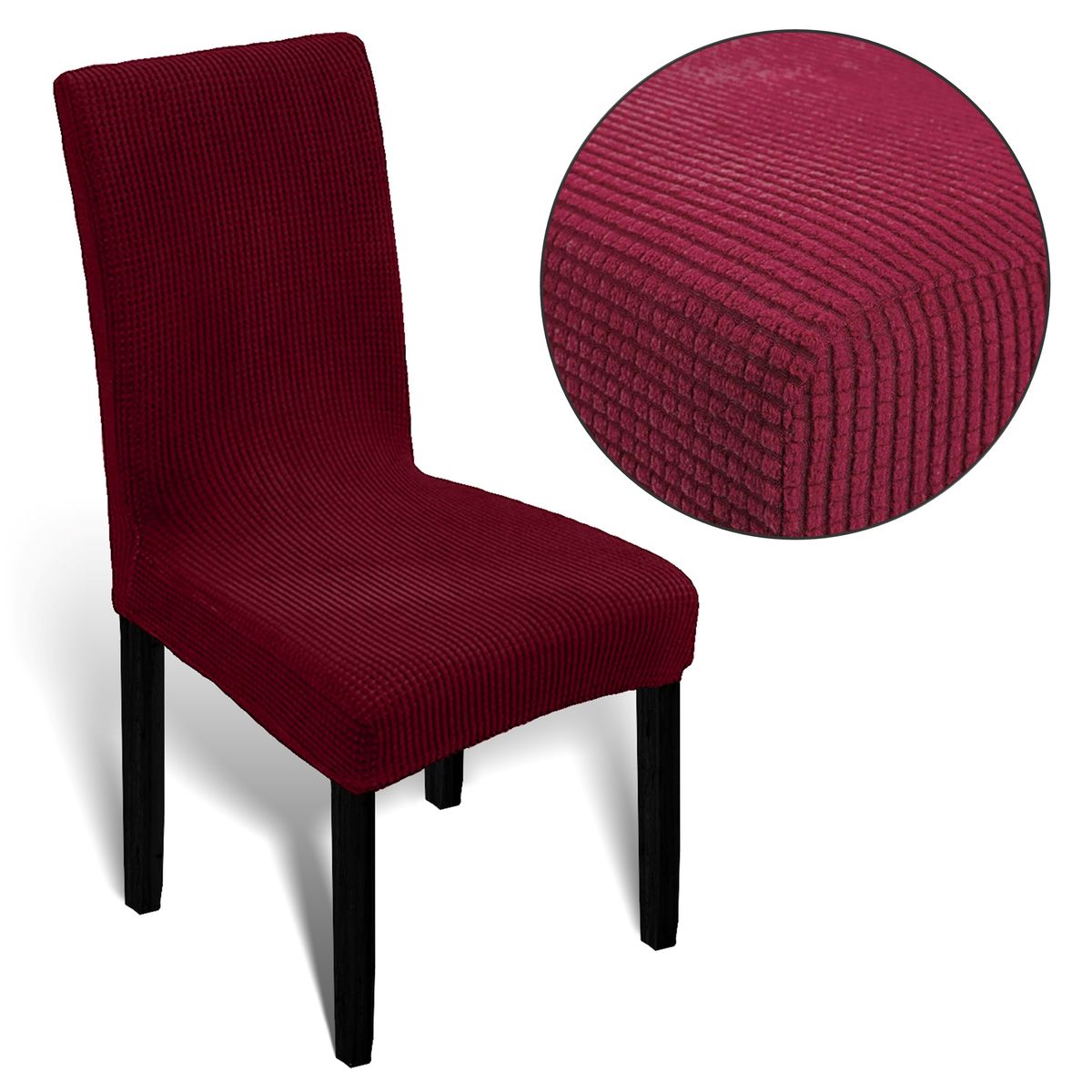 Stuhlhusse Universal Stretch Stuhlbezug Stuhlüberzug elastisch Spannbezug für Esszimmerstühle und Schwingstühle